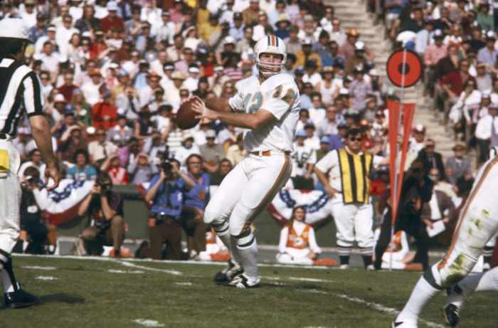 Former Miami Dolphins QB Bob Griese (12). Credit: phinphanatic.com